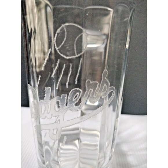 MLB Baseball Los Angeles LA Dodgers Etched Glass Stein Mug 6"X3" - Picture 5 of 10